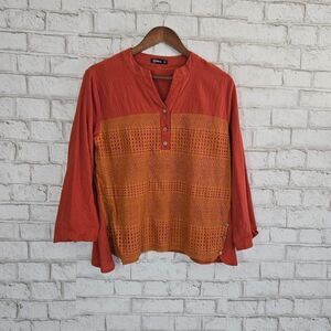 Izuria cute dark orange boho top